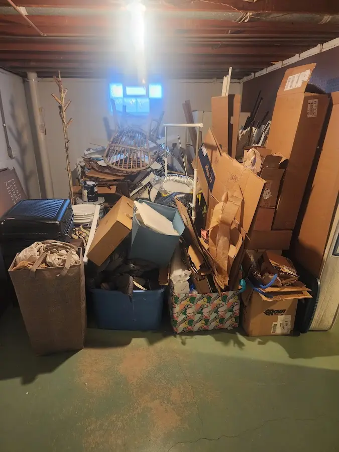 Roll-off dumpster container at job site for Concrete Dumpster Rental in Penn